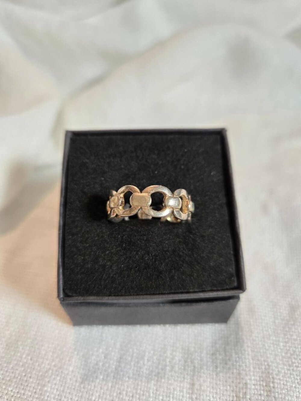 Silver Chain Link Ring 8.5